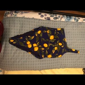 Gianni Bini one piece, one shoulder, lemon printed